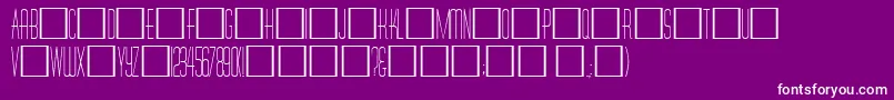 Tallcaps Font – White Fonts on Purple Background