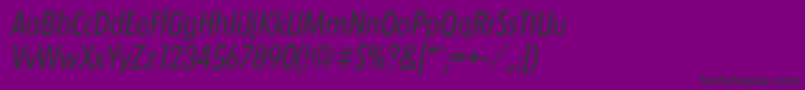 LimerickcdserialItalic Font – Black Fonts on Purple Background