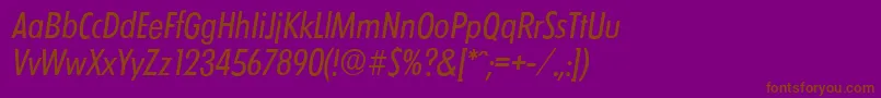 LimerickcdserialItalic Font – Brown Fonts on Purple Background