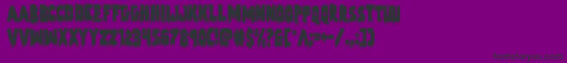 Zombiecontrolcond Font – Black Fonts on Purple Background