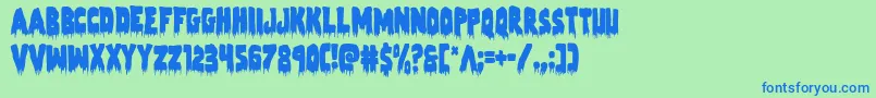 Zombiecontrolcond Font – Blue Fonts on Green Background