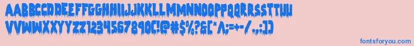 Zombiecontrolcond Font – Blue Fonts on Pink Background