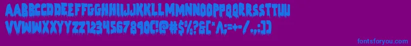 Zombiecontrolcond Font – Blue Fonts on Purple Background