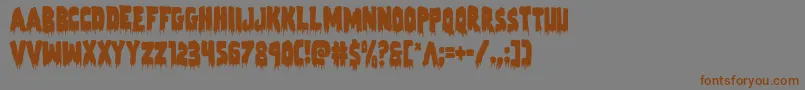 Zombiecontrolcond-Schriftart – Braune Schriften auf grauem Hintergrund