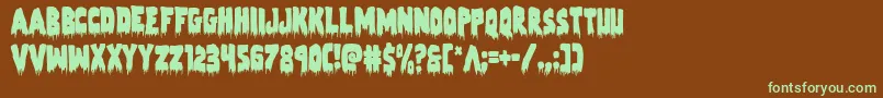 Zombiecontrolcond Font – Green Fonts on Brown Background