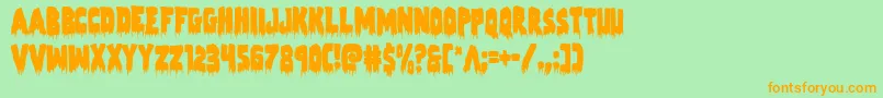 Zombiecontrolcond Font – Orange Fonts on Green Background