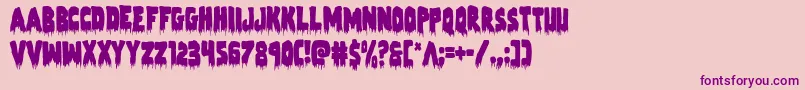 Zombiecontrolcond Font – Purple Fonts on Pink Background