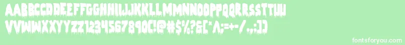 Zombiecontrolcond Font – White Fonts on Green Background