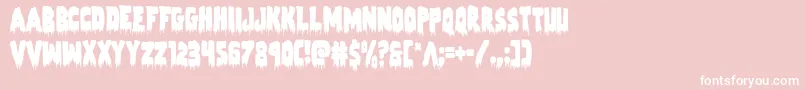 Zombiecontrolcond Font – White Fonts on Pink Background