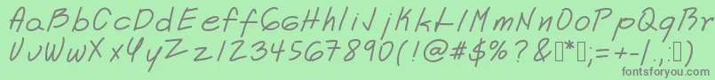 Astrid Font – Gray Fonts on Green Background
