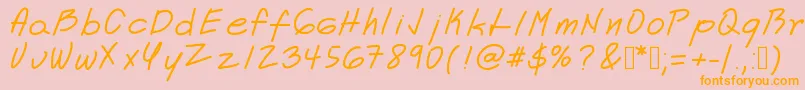 Astrid Font – Orange Fonts on Pink Background