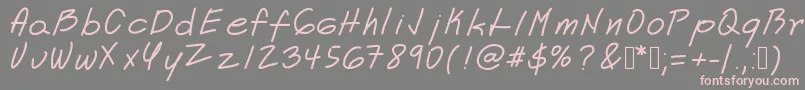 Astrid Font – Pink Fonts on Gray Background