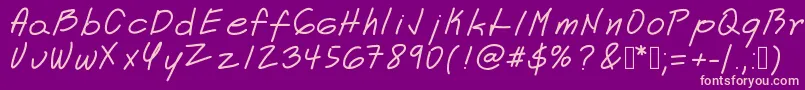 Astrid Font – Pink Fonts on Purple Background