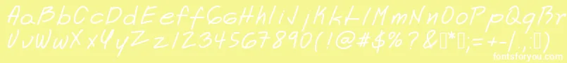 Astrid Font – White Fonts on Yellow Background