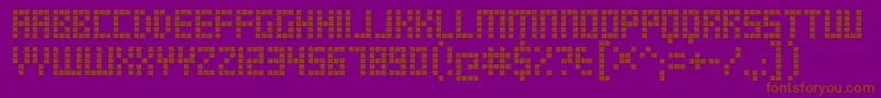 TrsMillionRg Font – Brown Fonts on Purple Background