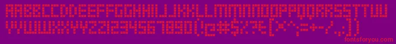 TrsMillionRg Font – Red Fonts on Purple Background