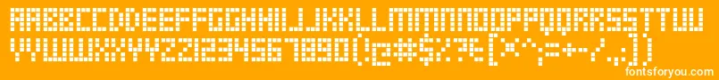 フォントTrsMillionRg – オレンジの背景に白い文字