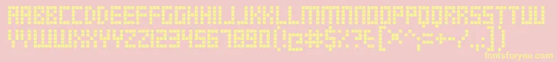 TrsMillionRg Font – Yellow Fonts on Pink Background