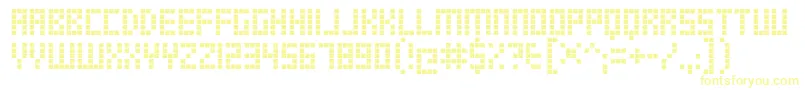 TrsMillionRg Font – Yellow Fonts on White Background