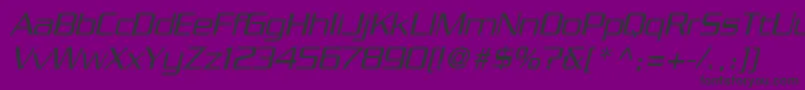 BoostLightSsiLightItalic Font – Black Fonts on Purple Background