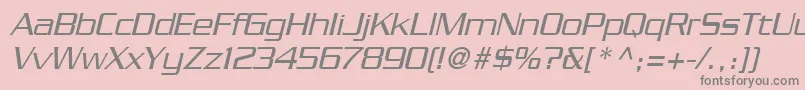 BoostLightSsiLightItalic Font – Gray Fonts on Pink Background