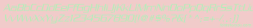 BoostLightSsiLightItalic Font – Green Fonts on Pink Background