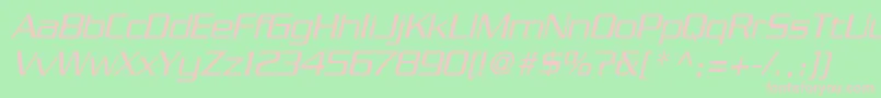 BoostLightSsiLightItalic Font – Pink Fonts on Green Background