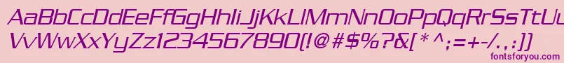 BoostLightSsiLightItalic Font – Purple Fonts on Pink Background