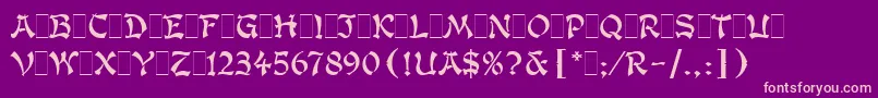 KanbanLetPlain.1.0 Font – Pink Fonts on Purple Background