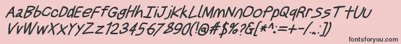 Justbreathebdobl7 Font – Black Fonts on Pink Background