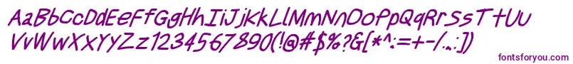 Justbreathebdobl7 Font – Purple Fonts on White Background