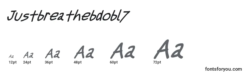 Размеры шрифта Justbreathebdobl7