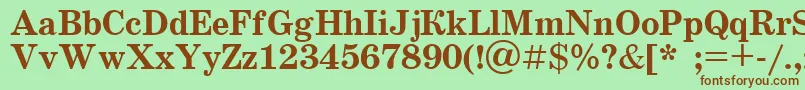 Schoolbook.KzBold Font – Brown Fonts on Green Background