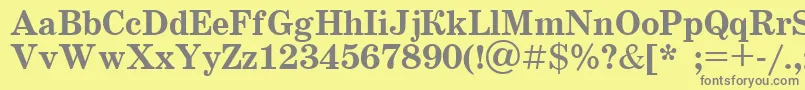 Schoolbook.KzBold Font – Gray Fonts on Yellow Background