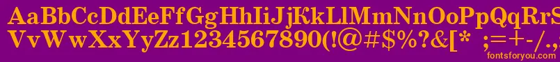 Schoolbook.KzBold Font – Orange Fonts on Purple Background