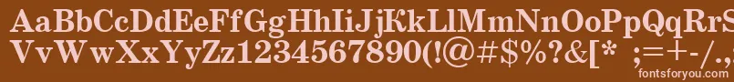 Schoolbook.KzBold Font – Pink Fonts on Brown Background