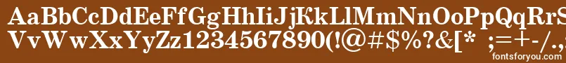 Schoolbook.KzBold Font – White Fonts on Brown Background