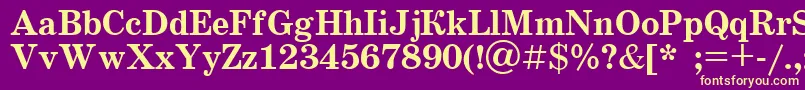 Schoolbook.KzBold Font – Yellow Fonts on Purple Background