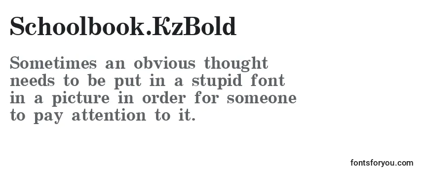 Schoolbook.KzBold Font