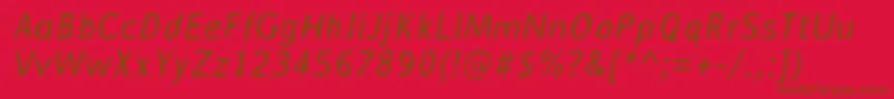 AveriasansItalic Font – Brown Fonts on Red Background