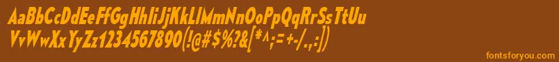 MesmerizeCdBdIt Font – Orange Fonts on Brown Background