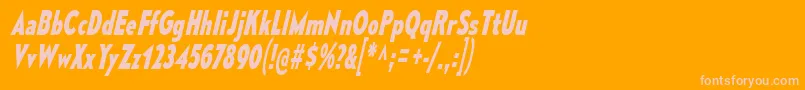 フォントMesmerizeCdBdIt – オレンジの背景にピンクのフォント