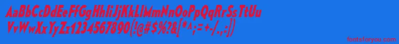 Police MesmerizeCdBdIt – polices rouges sur fond bleu