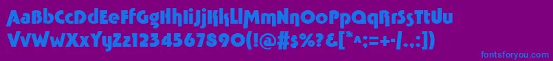 TavridaadBold-Schriftart – Blaue Schriften auf violettem Hintergrund