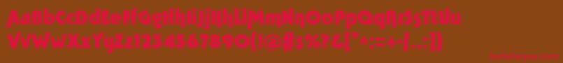 TavridaadBold Font – Red Fonts on Brown Background