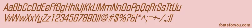FacetXitalicRegular Font – Brown Fonts on Pink Background