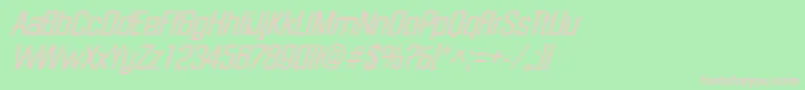 FacetXitalicRegular Font – Pink Fonts on Green Background