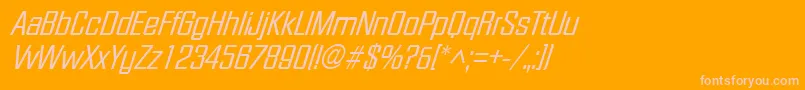 FacetXitalicRegular Font – Pink Fonts on Orange Background