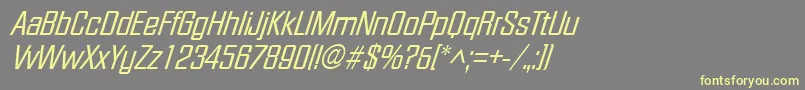 FacetXitalicRegular Font – Yellow Fonts on Gray Background