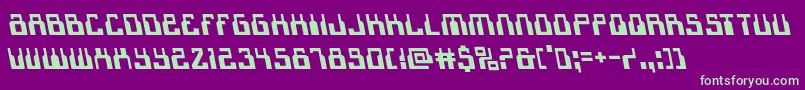 フォント1968odysseyleft – 紫の背景に緑のフォント